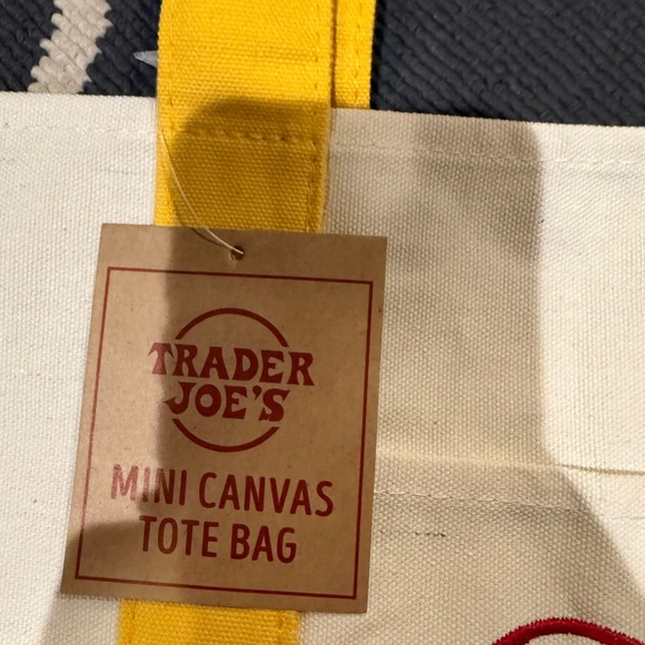 NWT Trader Joe’s Yellow Mini Tote Bag - Picture 6 of 6